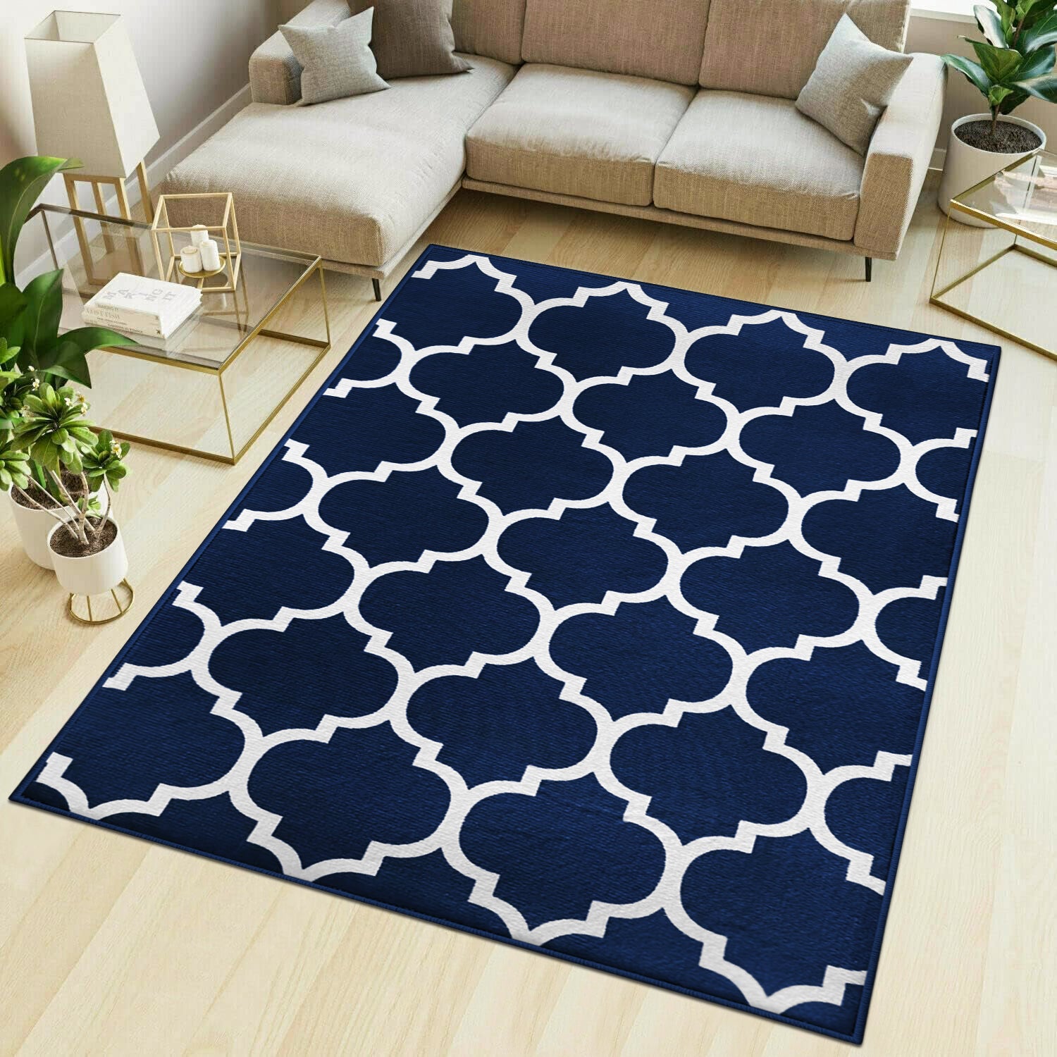 Navy Large Rugs For Dining Room Table