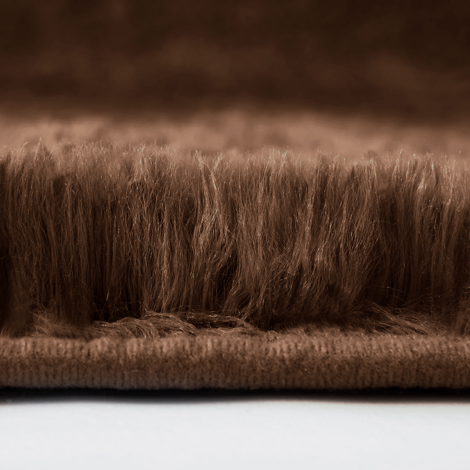 Large Fluffy Shaggy Rug Brown