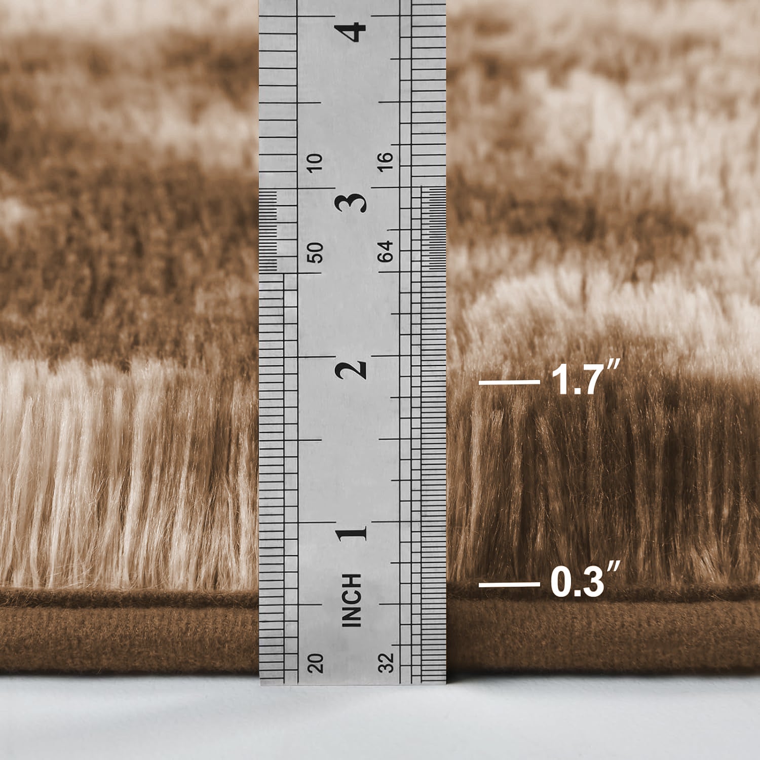 Soft Shag Pile Tie Dye Shaggy Rug Beige