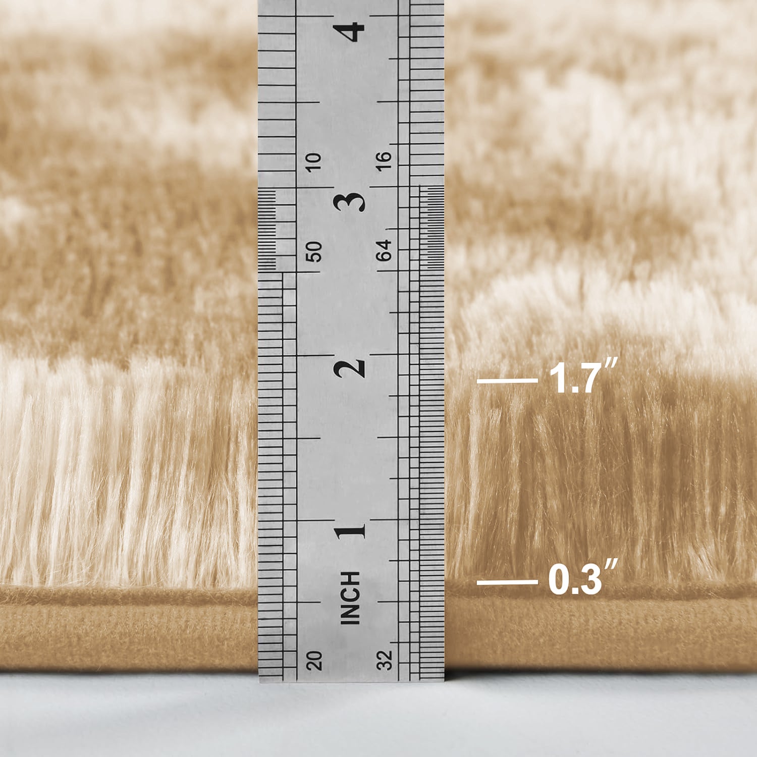 Tie Dye Shaggy Rug Cream