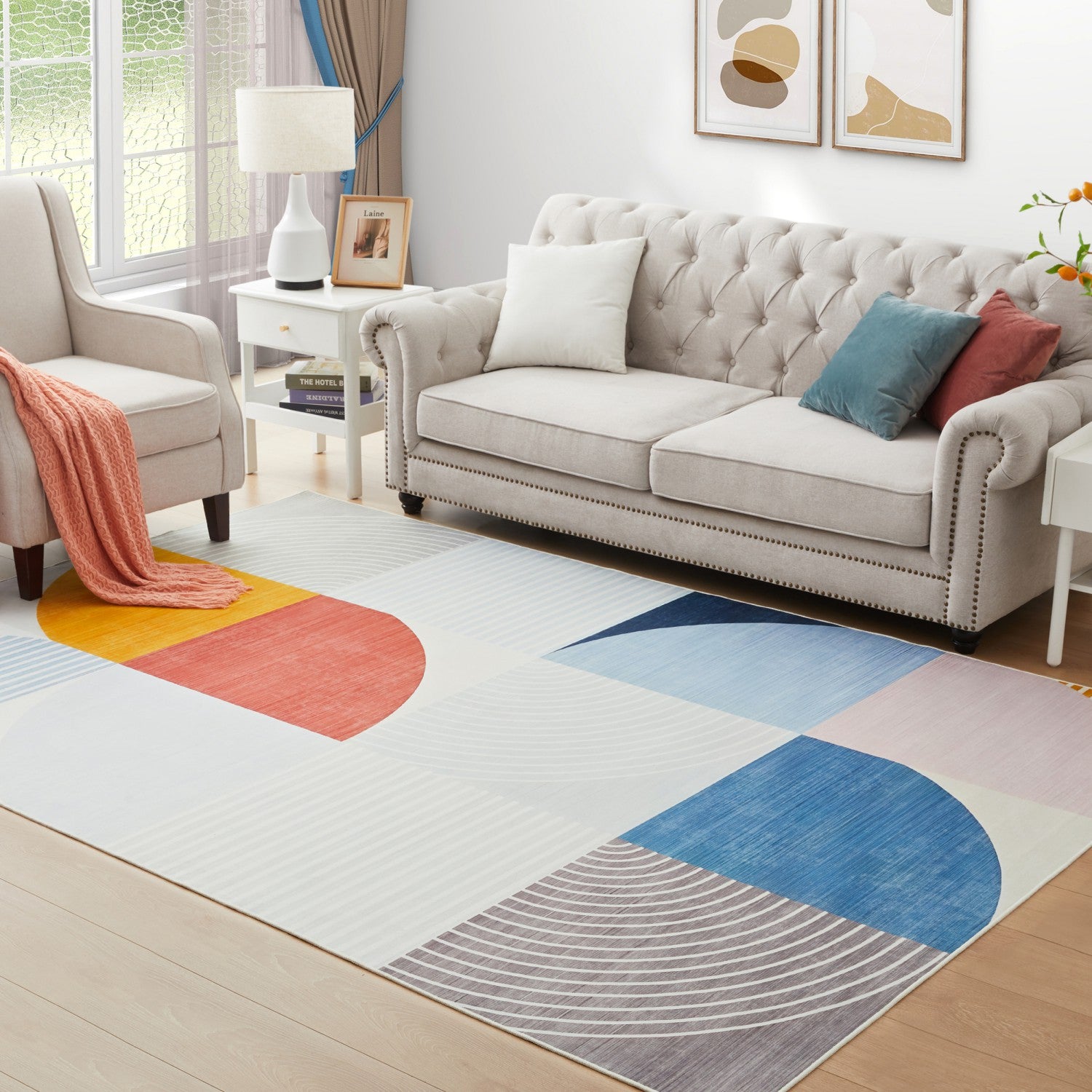 Large Area Living Room Printed Rug Kira