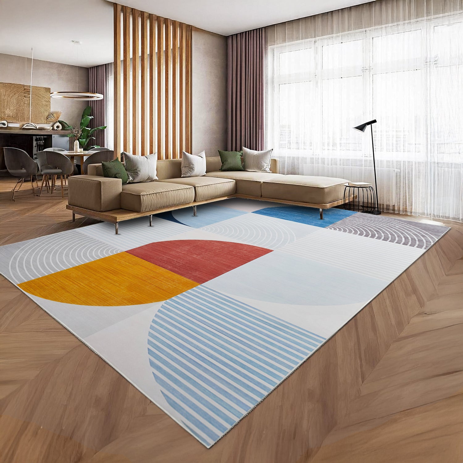 Contemporary Abstract Living Room Rugs Kira