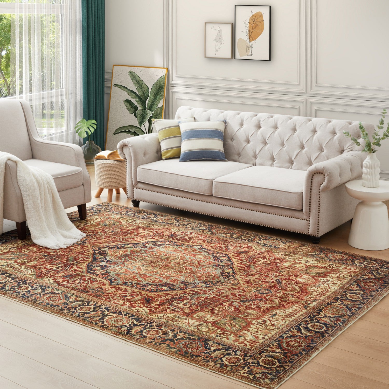 Traditional vintage Style Rugs Long Runner