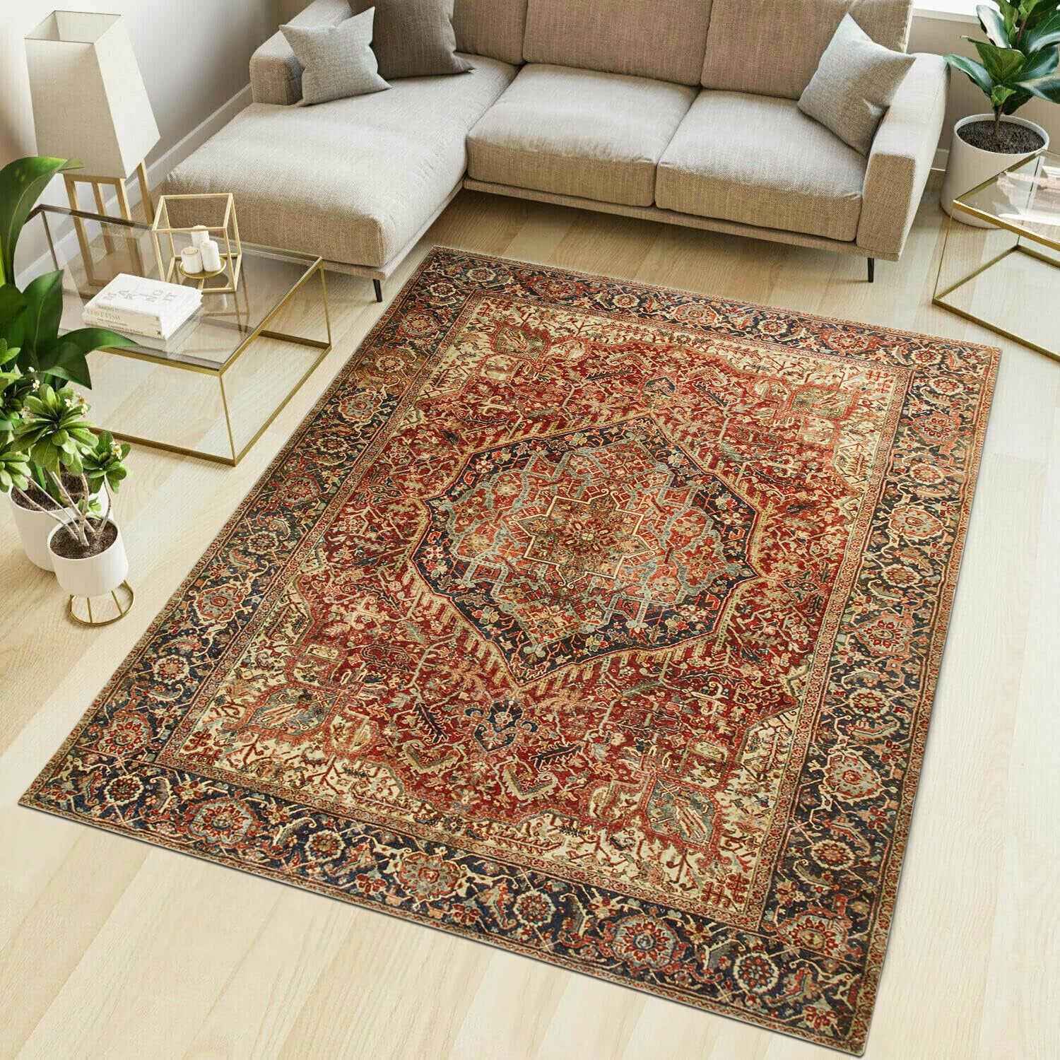 Traditional vintage Style Rugs Long Runner