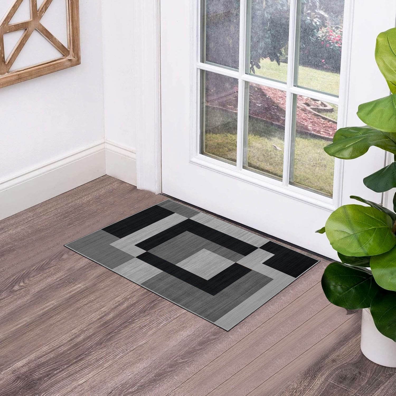 Long Runner Rug Black & Grey Milo