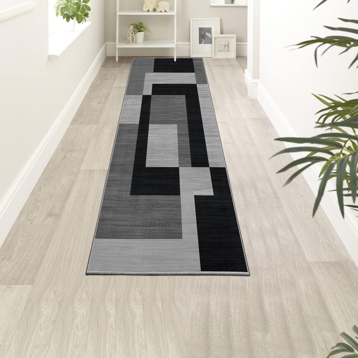 Long Runner Rug Black & Grey Milo