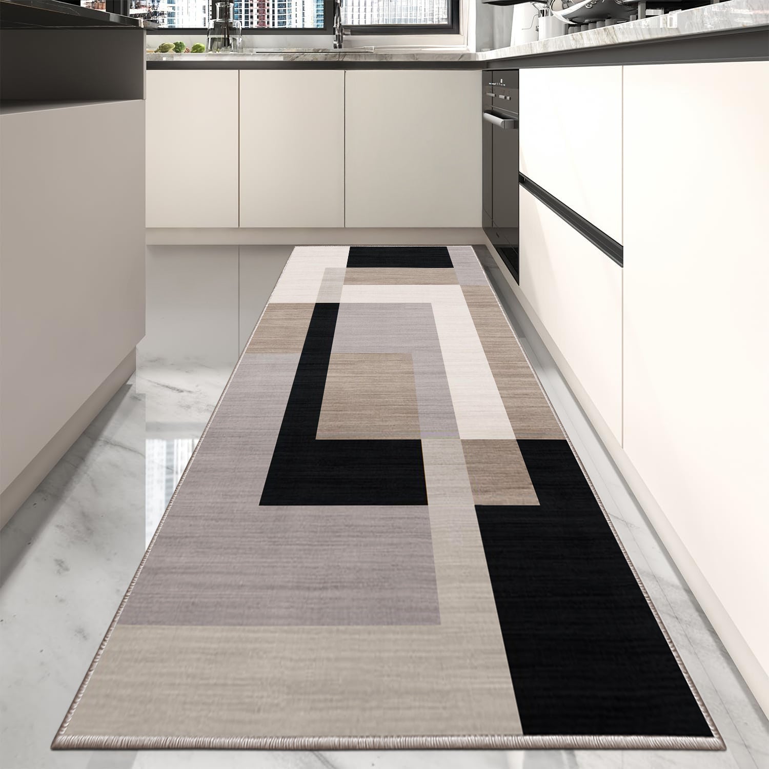 Neutral Long Runner Rug Milo