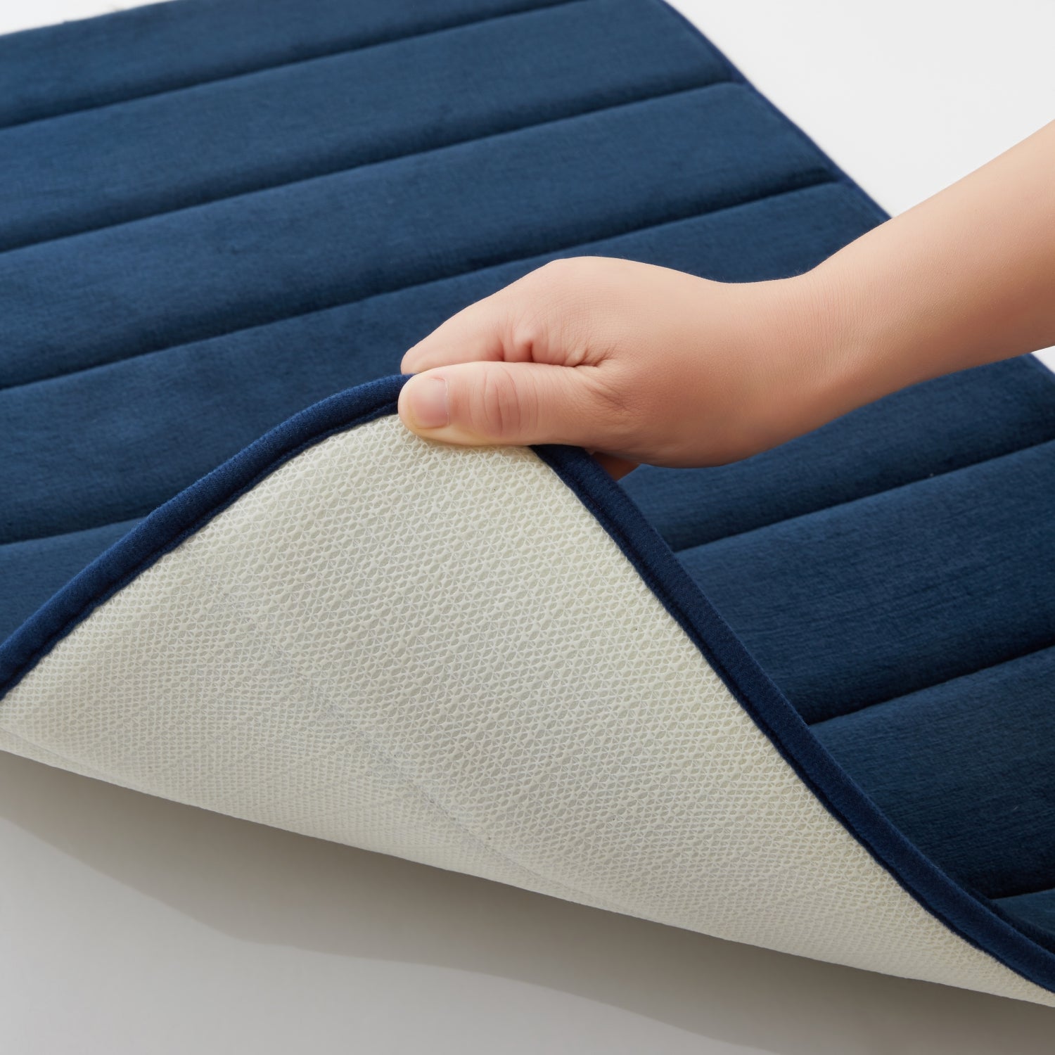 Memory Foam Bath Mat Ultra Absorbent Non-Slip Navy