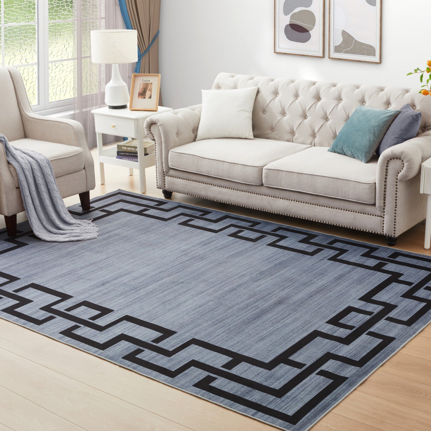 Large Area Living Room Printed Rug Nico
