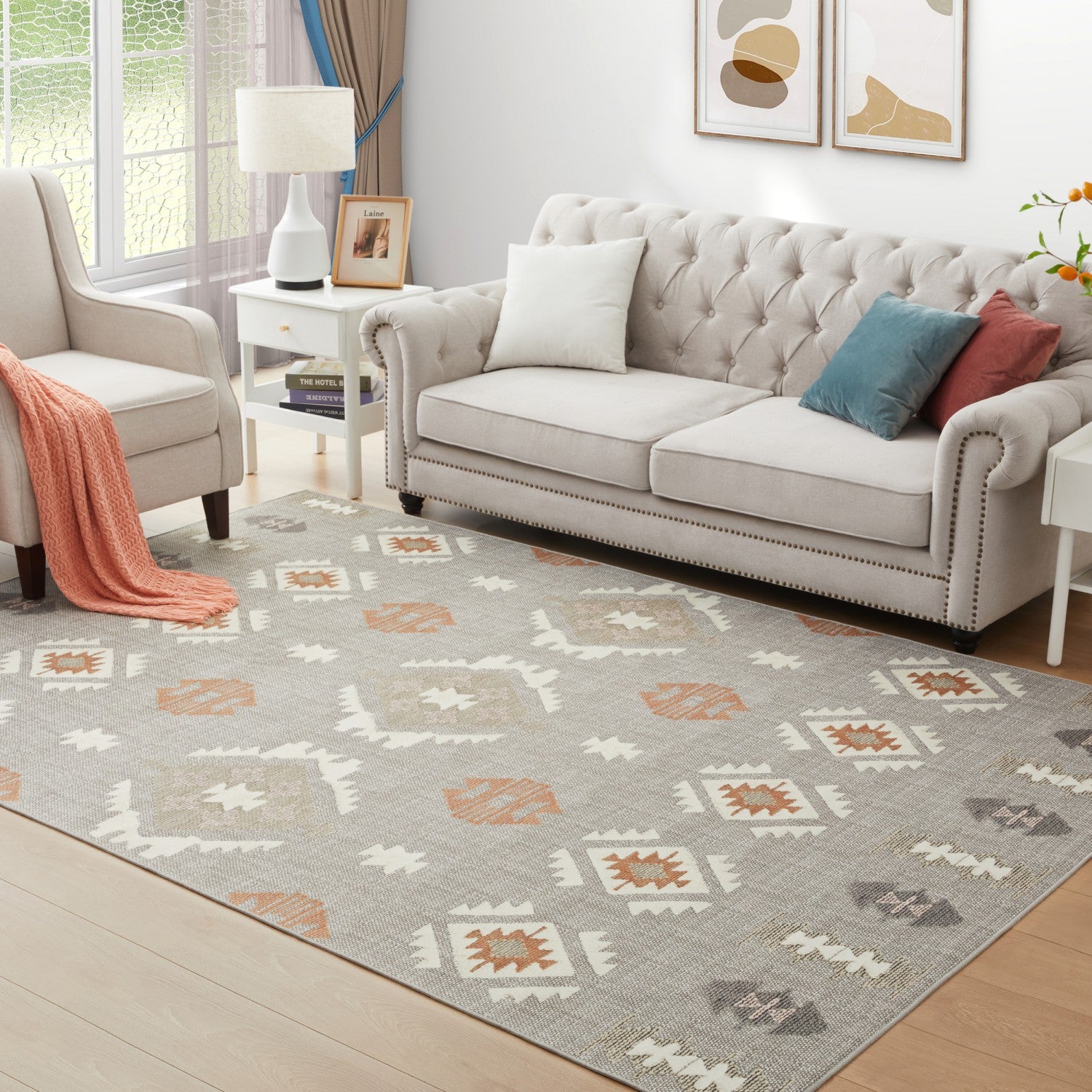 Large Area Living Room Printed Rug Nova