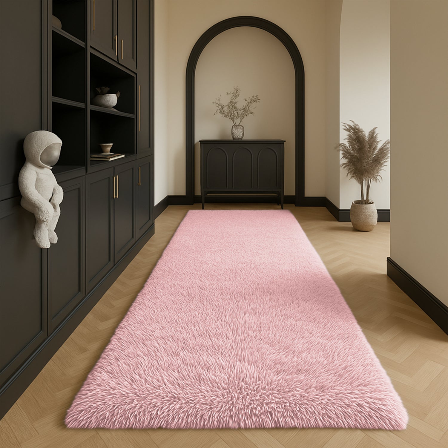 Shaggy Rug For Bedroom Pink