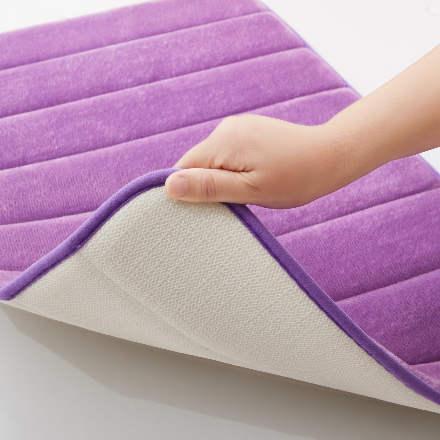 Memory Foam Bath Mat Ultra Absorbent Non-Slip Purple