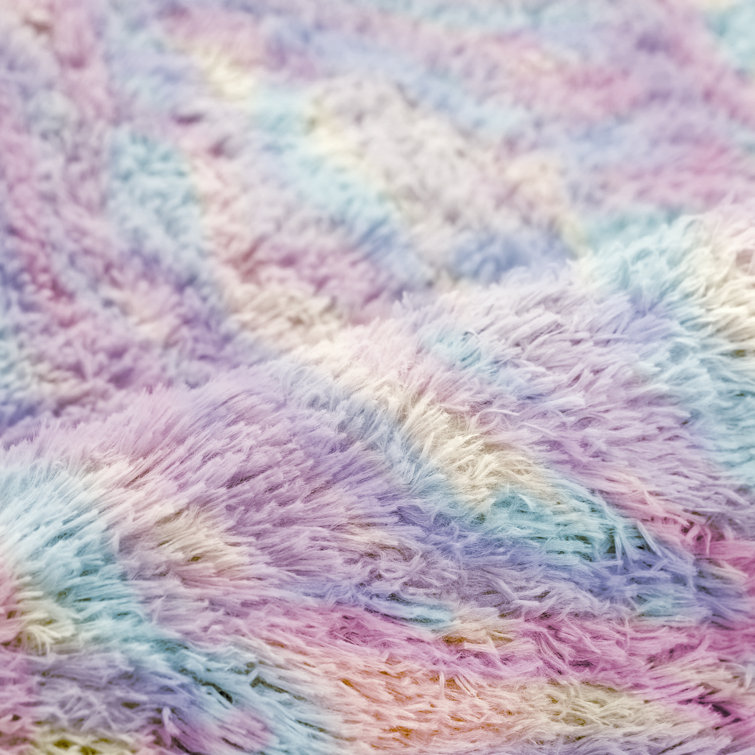 Shaggy Runner Rug For Hallway Rainbow