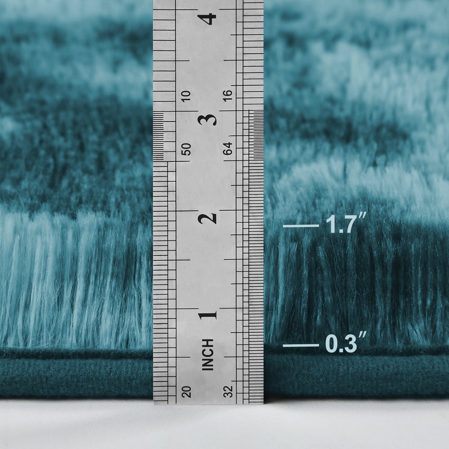 Large Bedroom Shaggy Rug Teal Tie Dye