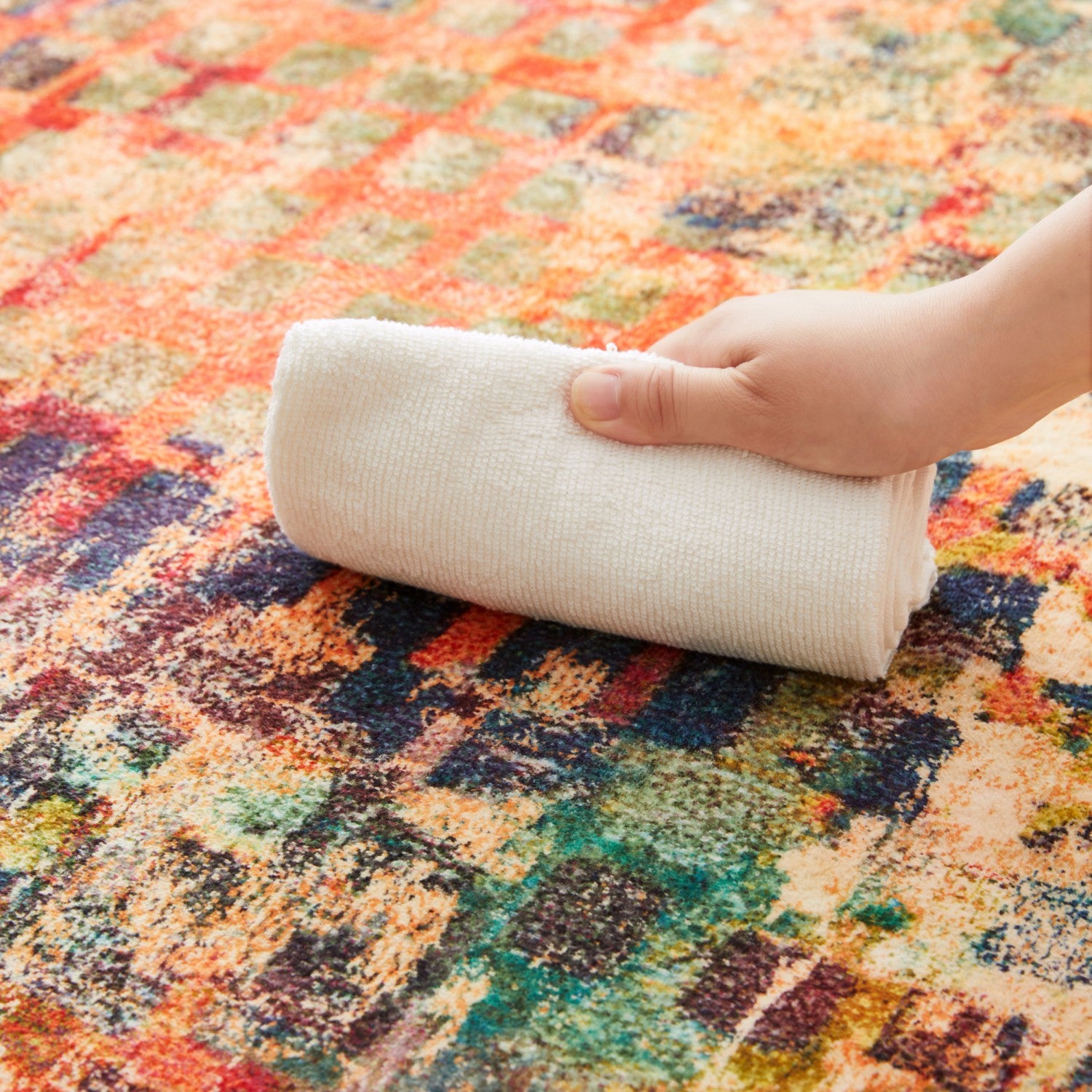 Large Dining Room Area Rug Vibrant Cashmere