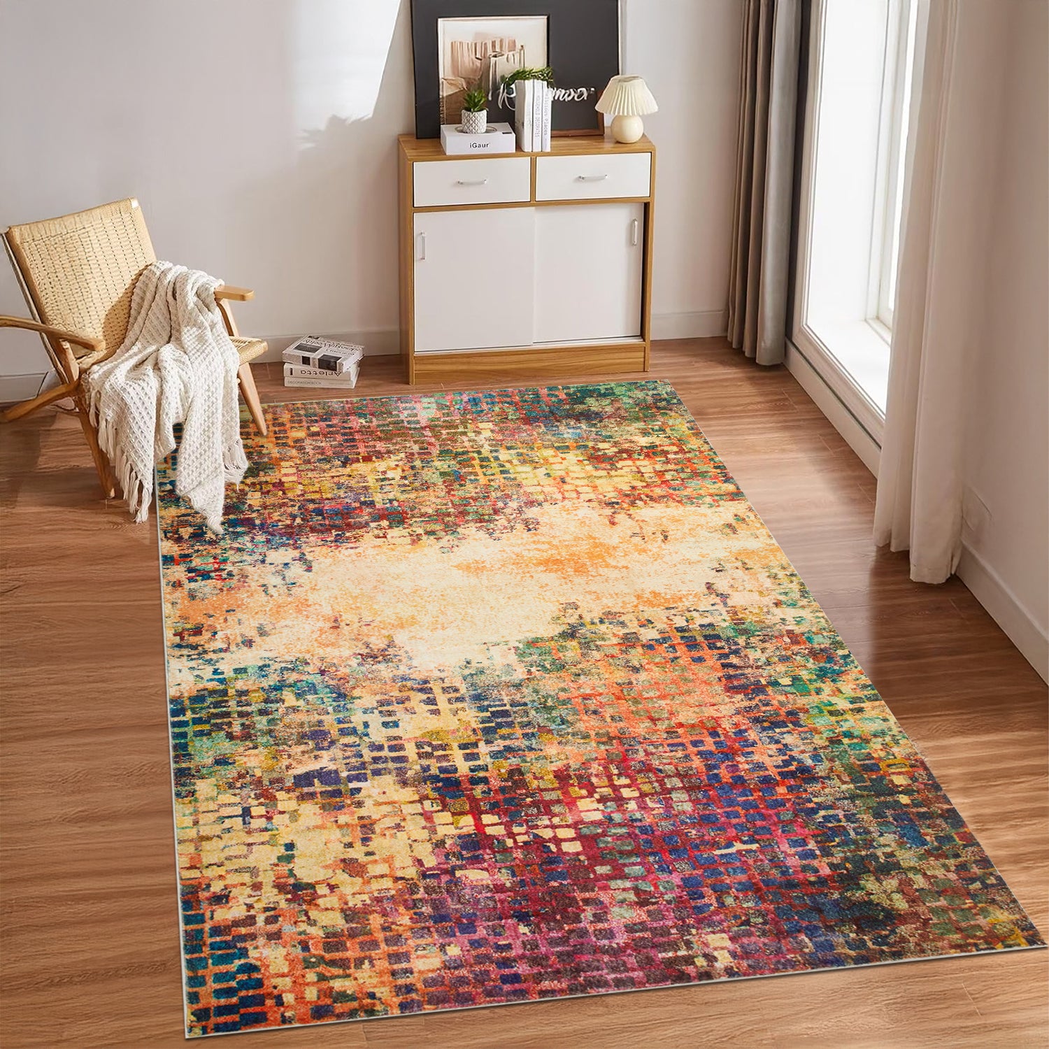 Large Dining Room Area Rug Vibrant Cashmere