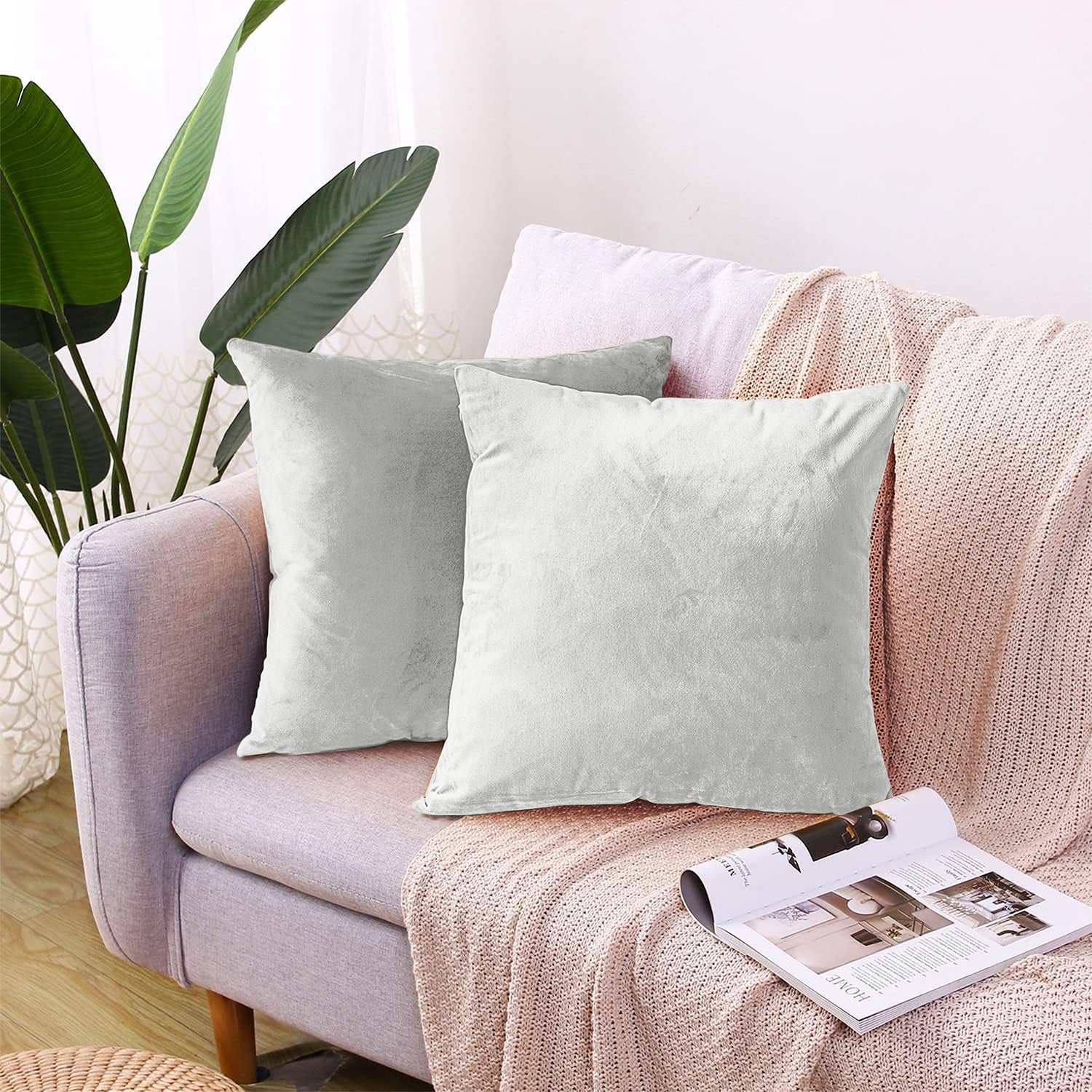 Light pink outlet couch pillows