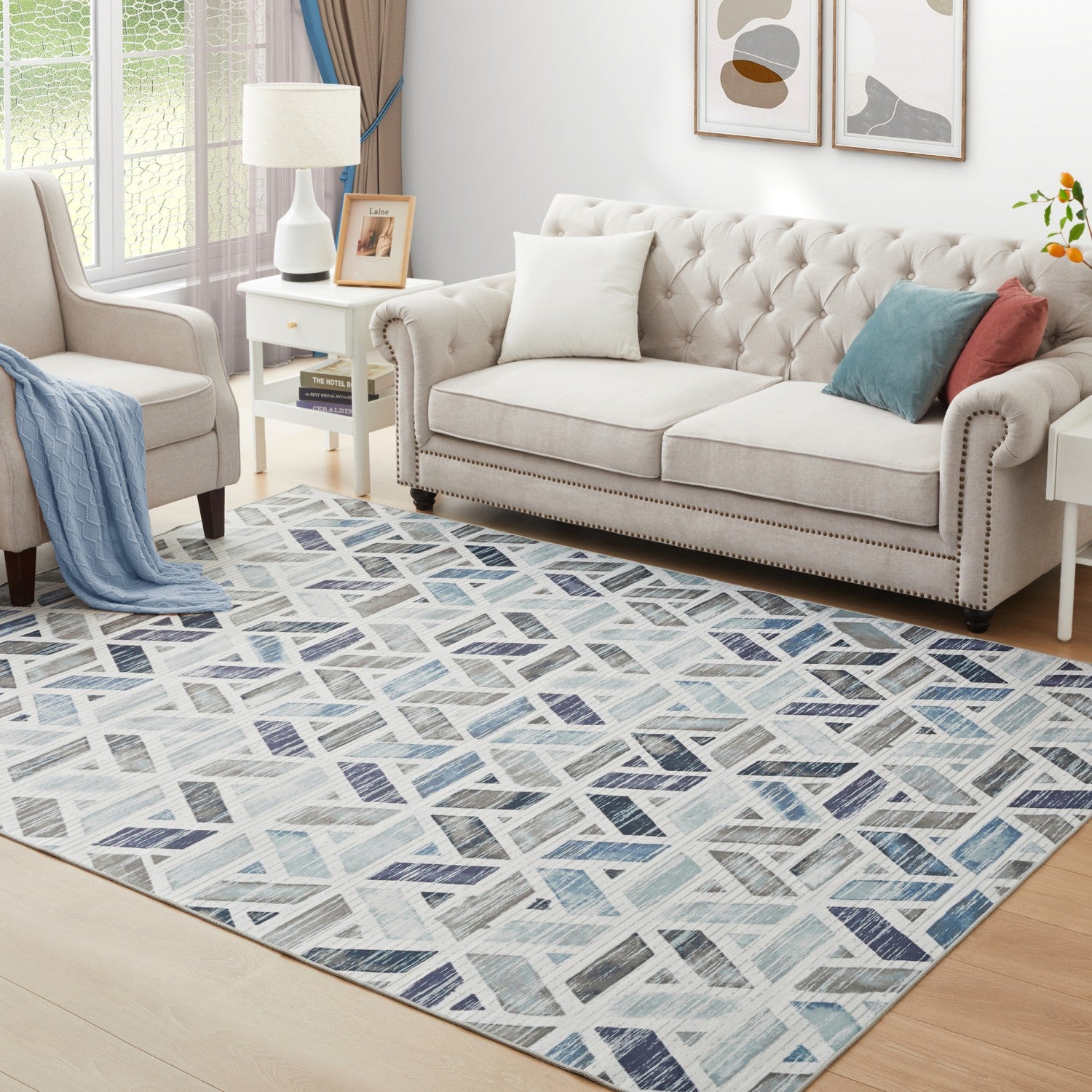 Large Area Living Room Printed Rug Zara