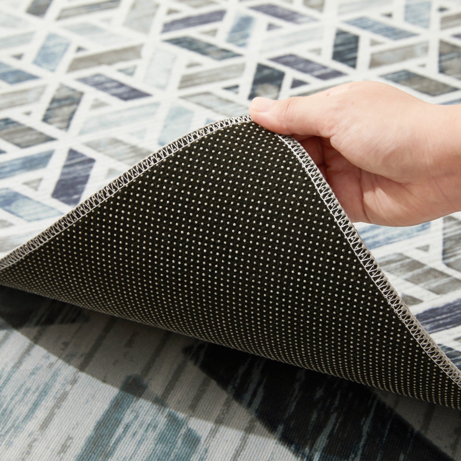Abstract Design Printed Area Rug For Modern Floor Zara