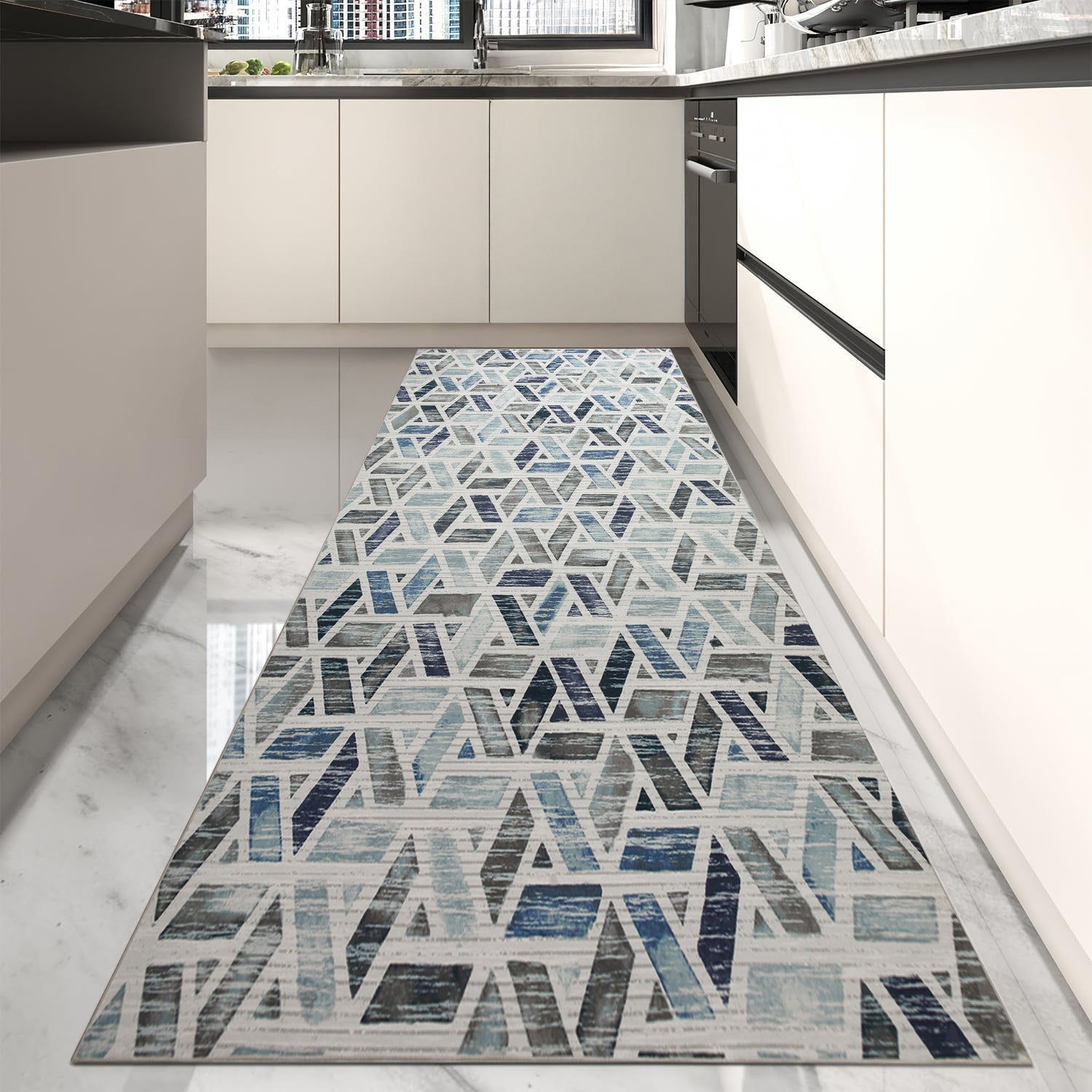 Abstract Design Printed Area Rug For Modern Floor Zara