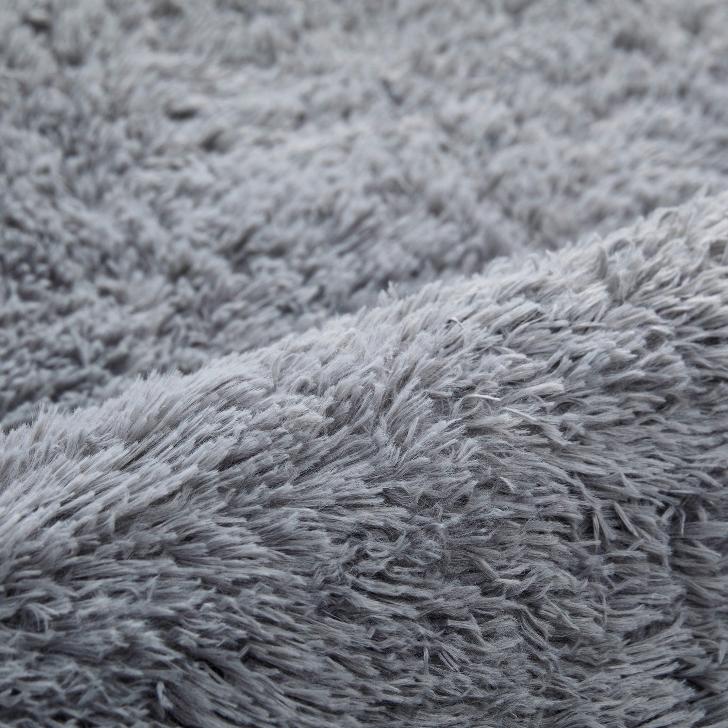 Faux Fur Large Shaggy Rug Grey