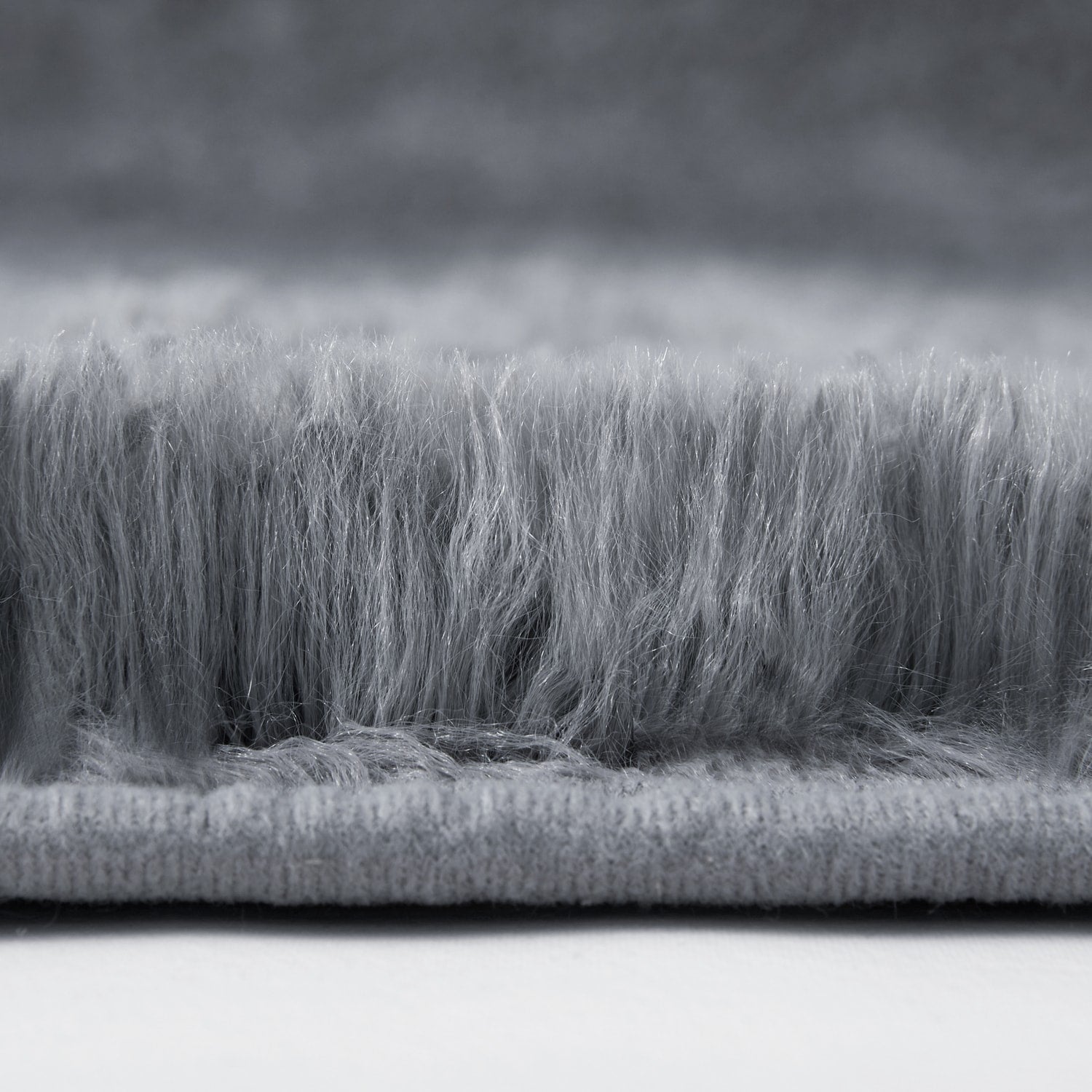 Faux Fur Large Shaggy Rug Grey