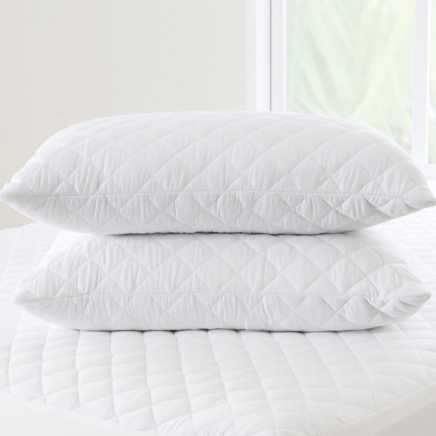 Superior Comfort Quilted Pillow Pair