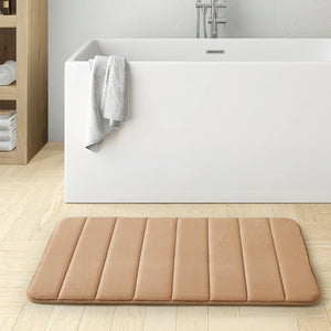 Non Slip Bath Mat Memory Foam Beige