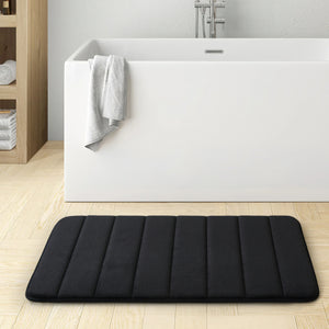 Non Slip Bath Mat Memory Foam Black