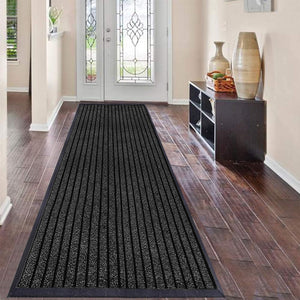 Washable Rubber Door Mat Indoor Outdoor Front Entryway Black