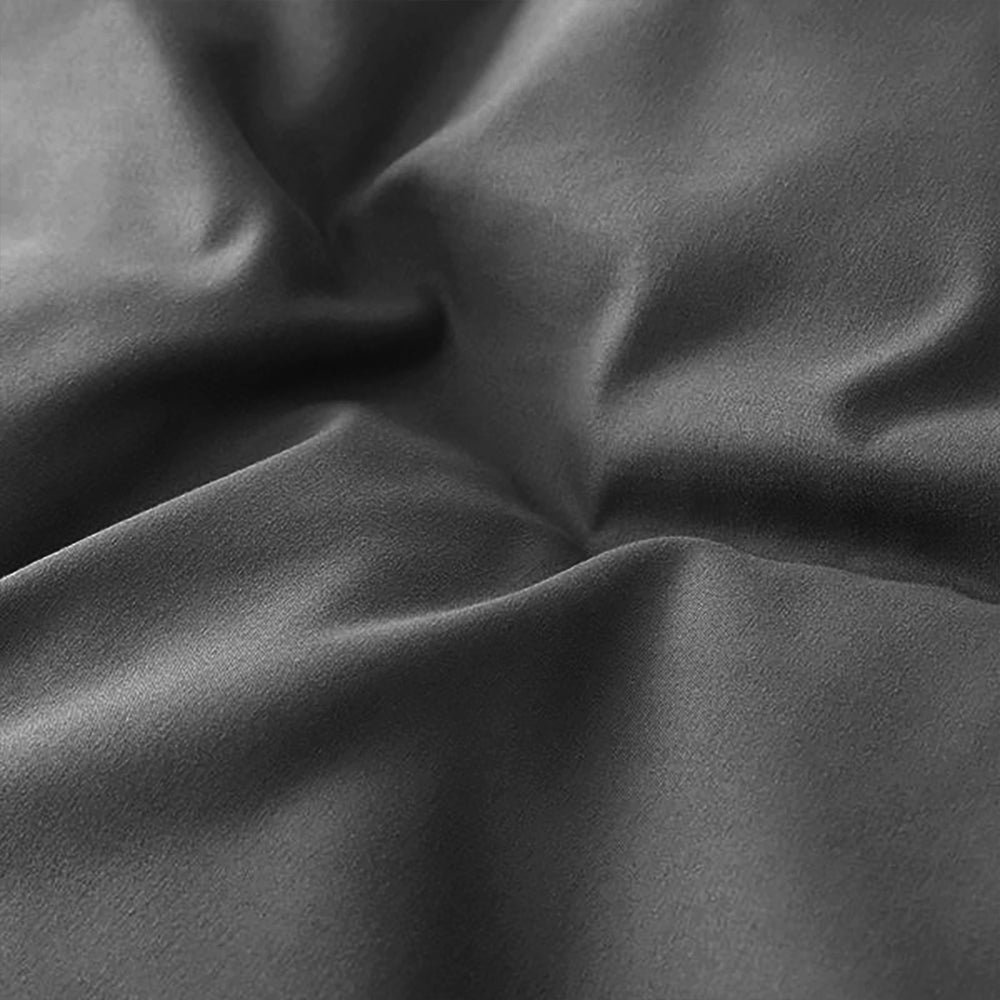 Charcoal Duvet Cover Plain Bedding Set