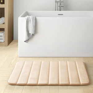 Non Slip Bath Mat Memory Foam Cream