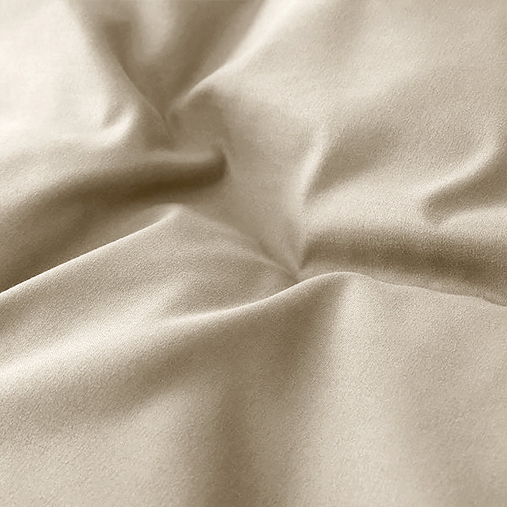 Cream Duvet Cover Plain Bedding Set