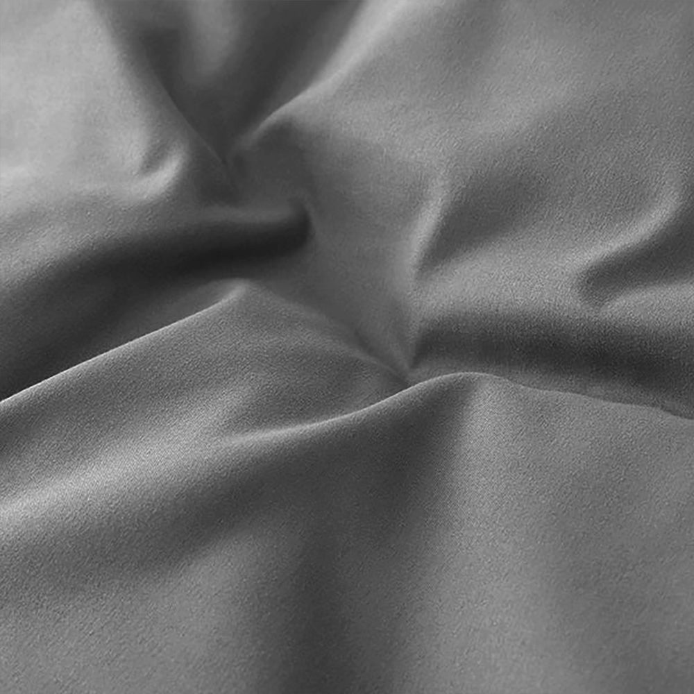 Grey Duvet Cover Plain Bedding Set