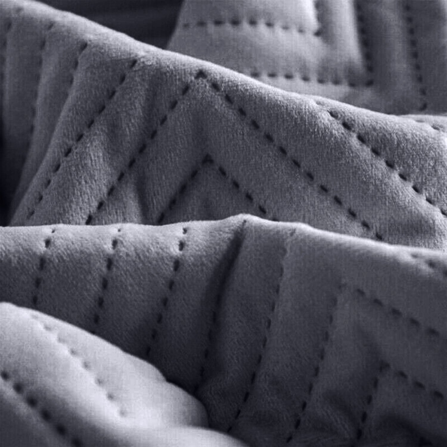 Grey Chevron Design Velvet Cushion Covers