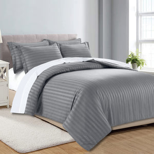 Stripe Duvet Cover Grey