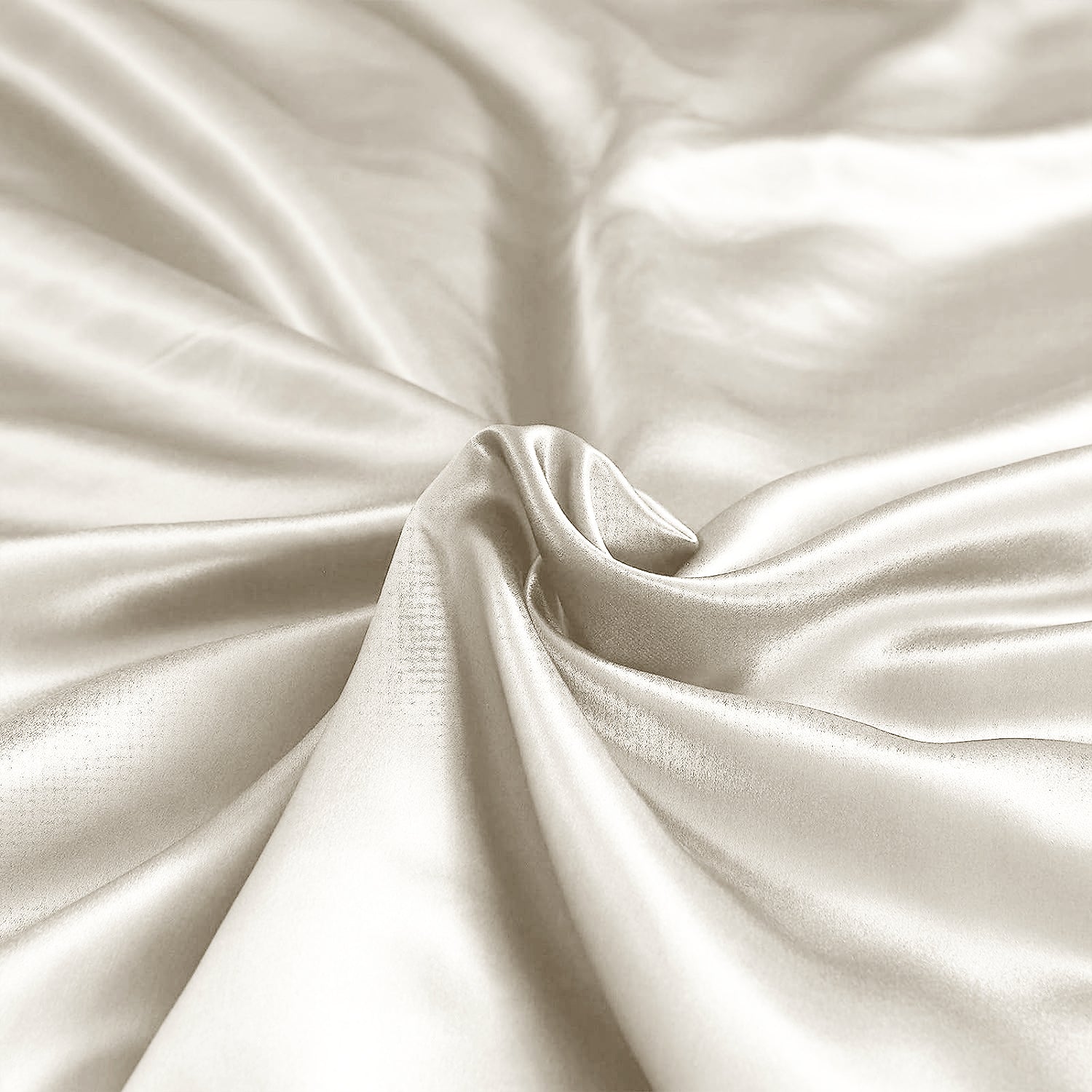 Ivory Satin Silk Pillowcases Pair