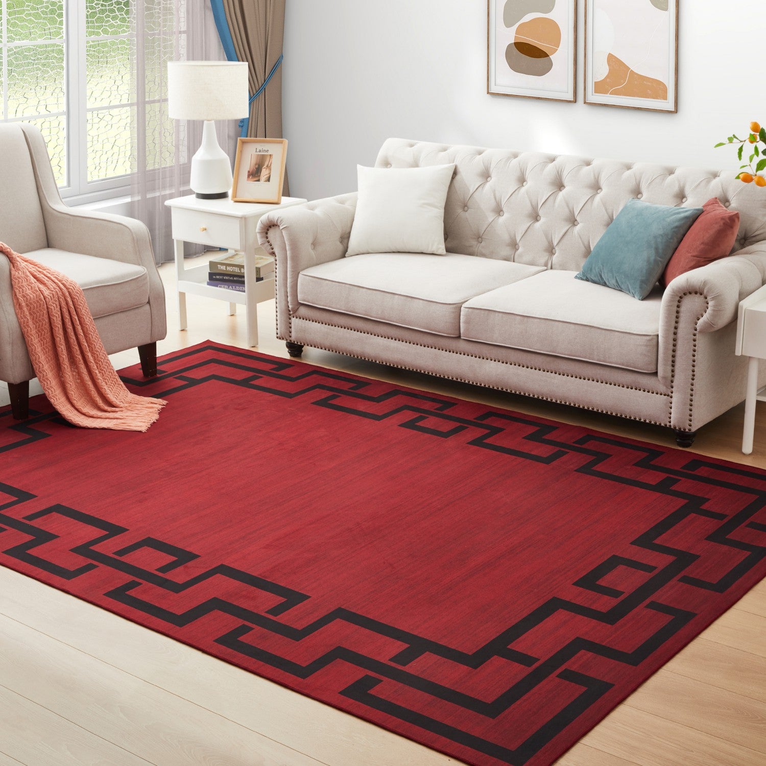 Large Area Living Room Printed Rug Lexi