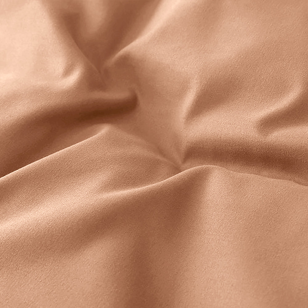 Peach Duvet Cover Plain Bedding Set