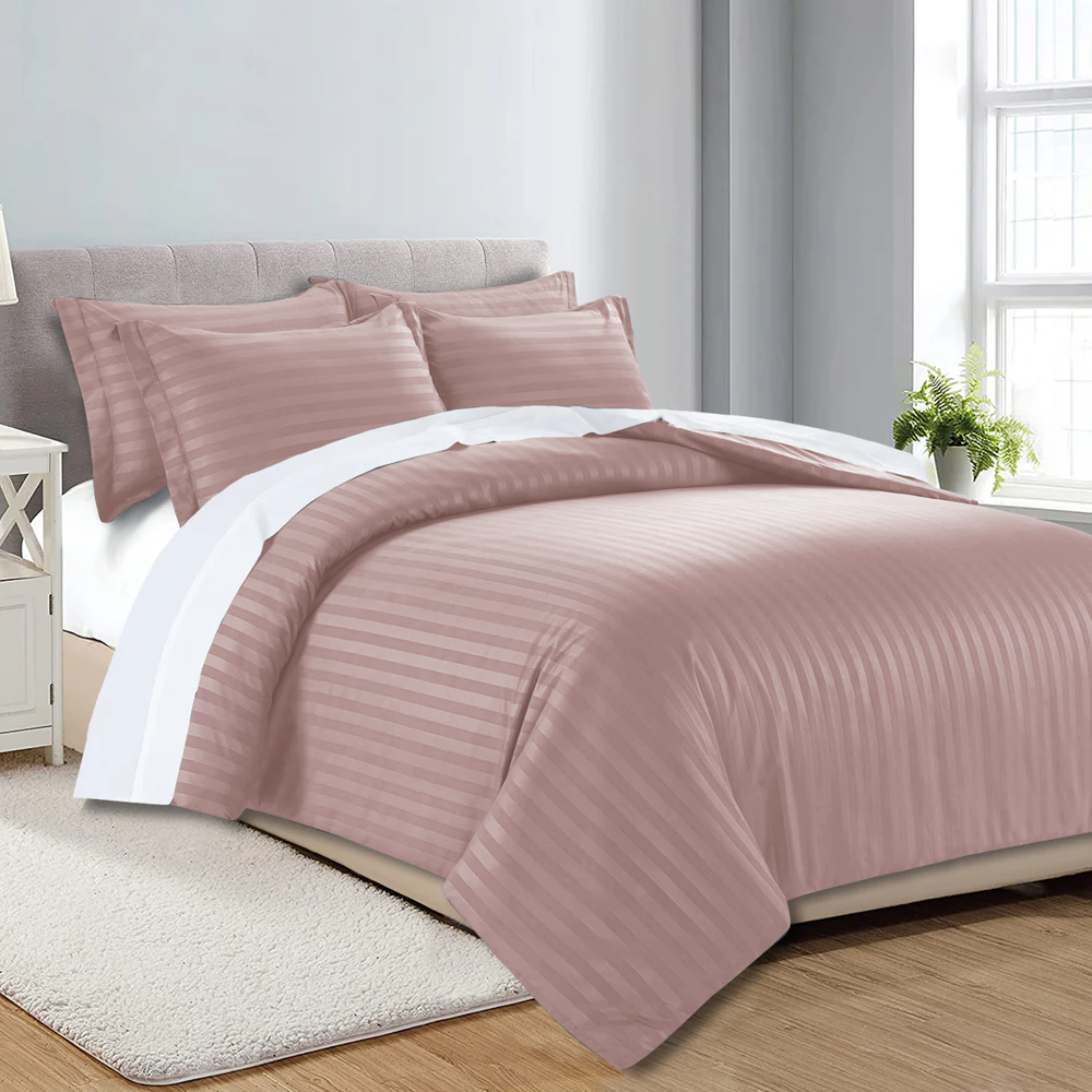 Stripe Duvet Cover Peach