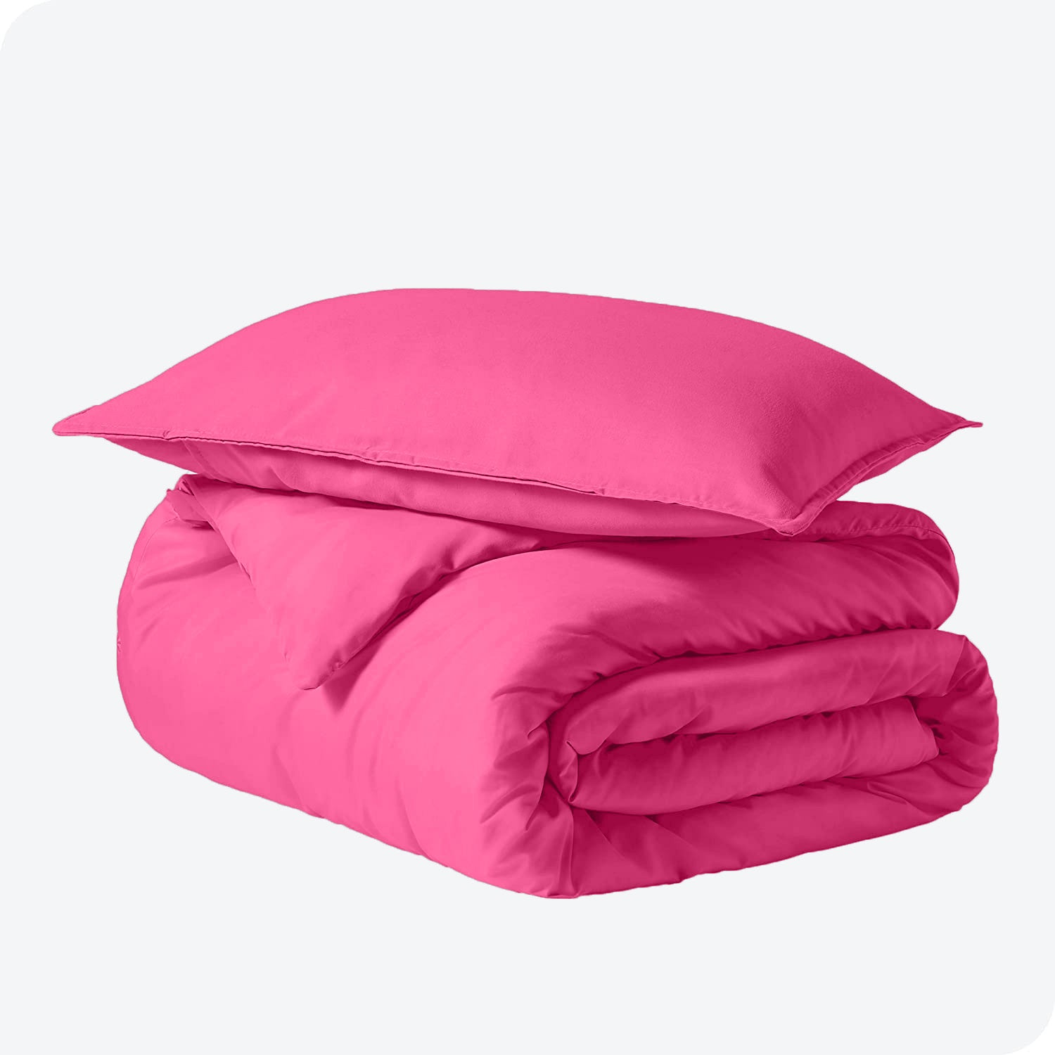 Pink Duvet Cover Plain Bedding Set