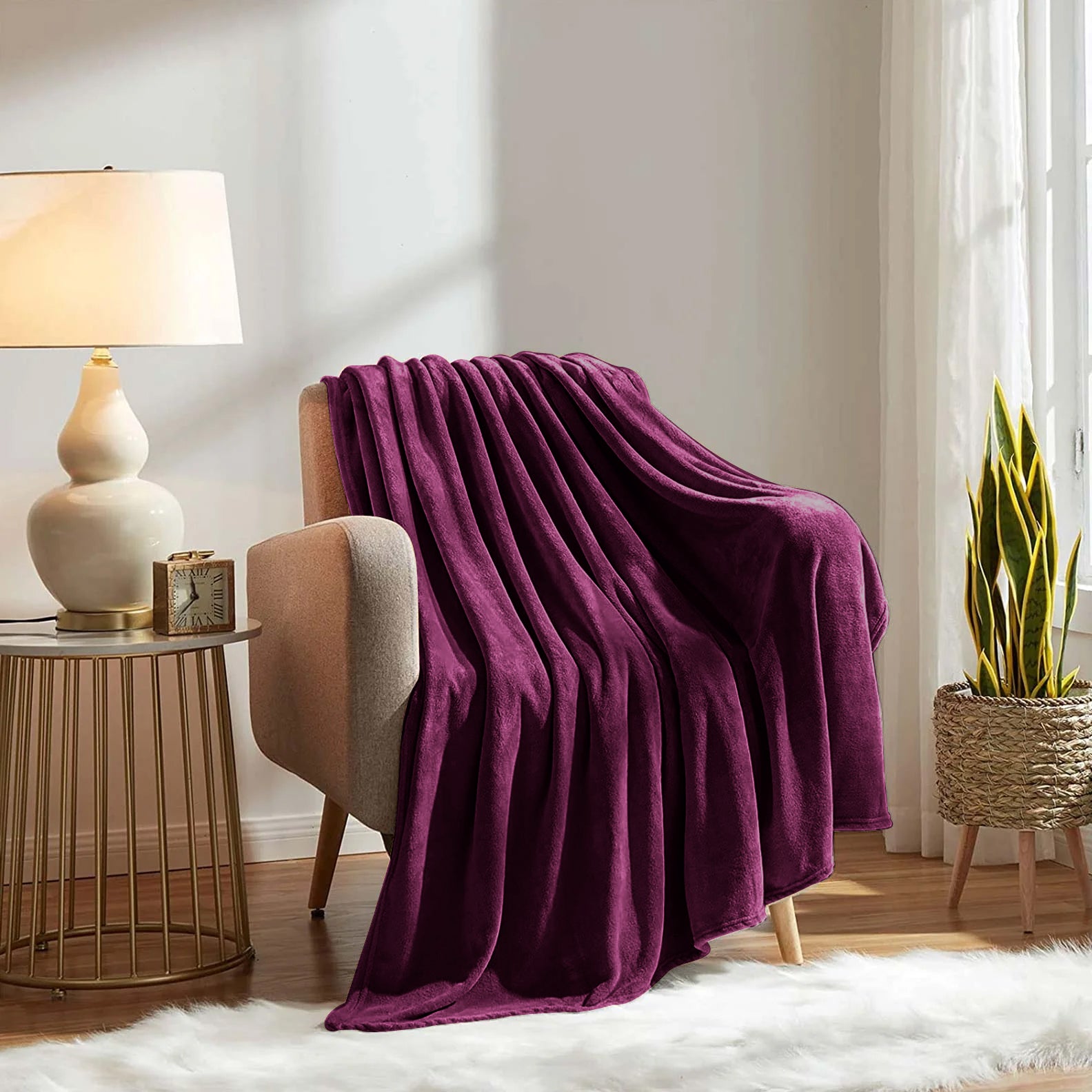 Purple throw online blanket