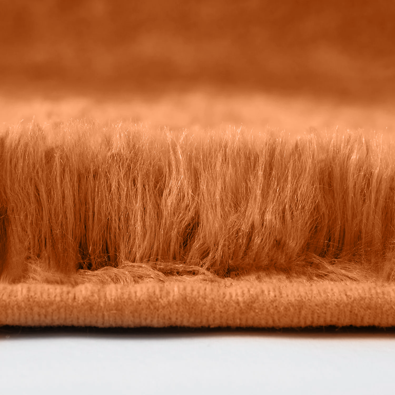 Rust Shaggy Rug Large Fluffy Carpet