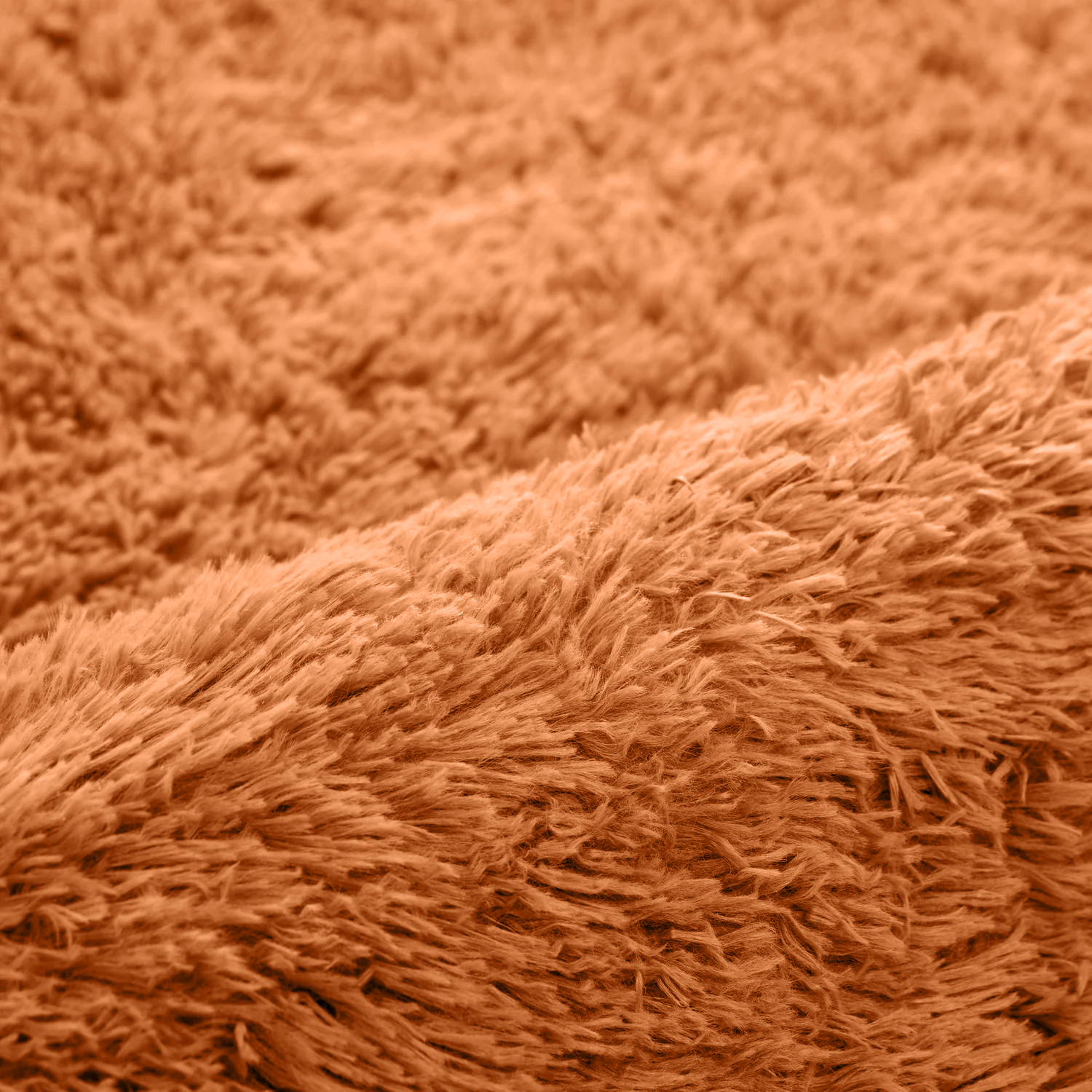 Rust Shaggy Rug Large Fluffy Carpet