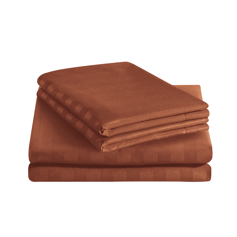 Stripe Duvet Cover Rust