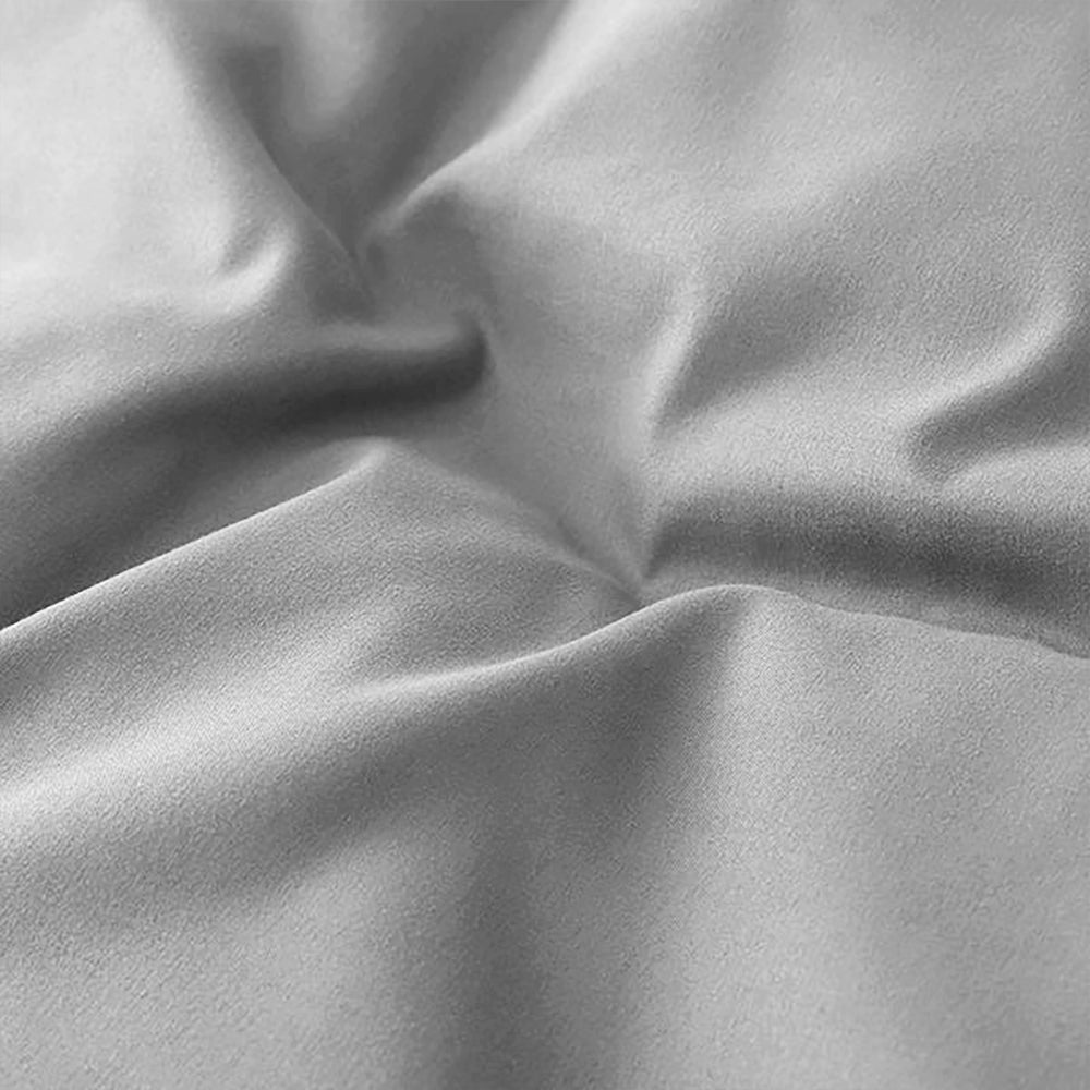 Silver Duvet Cover Plain Bedding Set