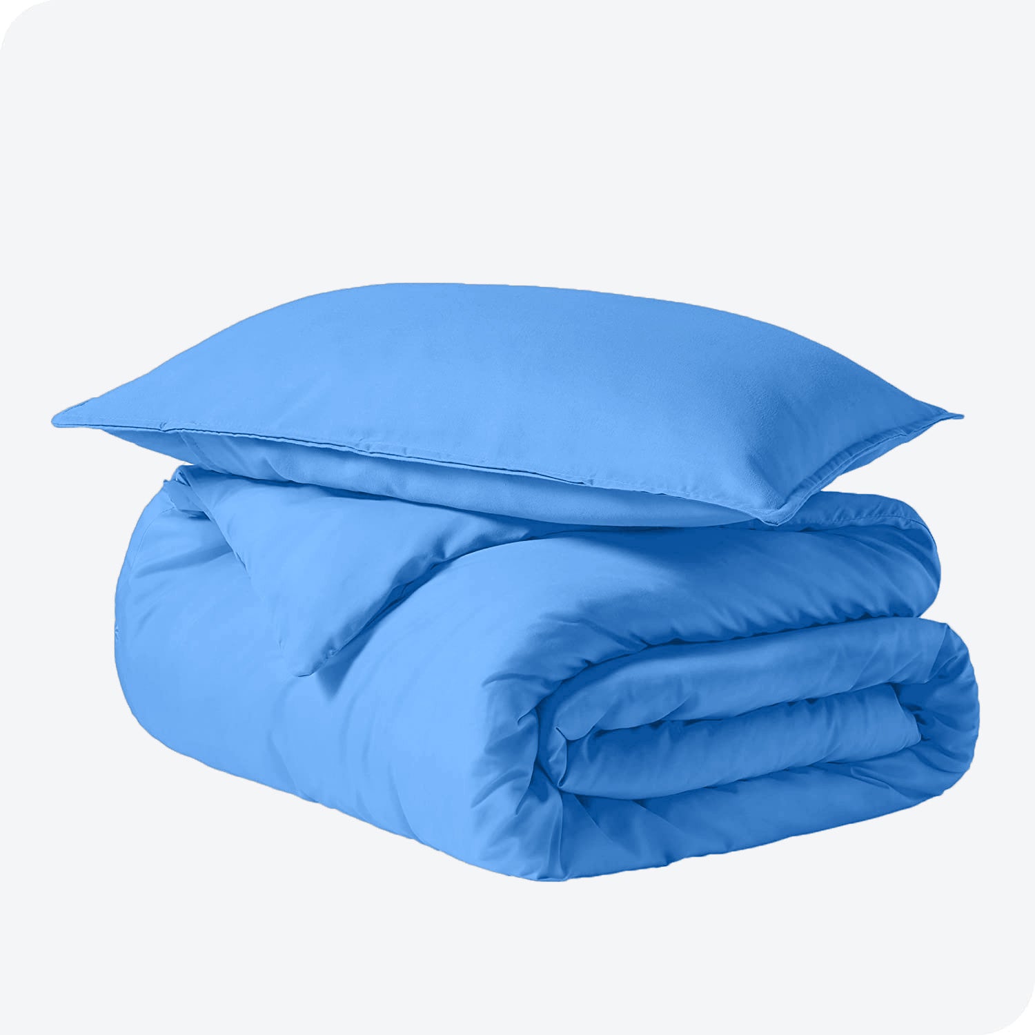 Light Blue Duvet Cover Plain Bedding Set