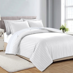 Stripe Duvet Cover White