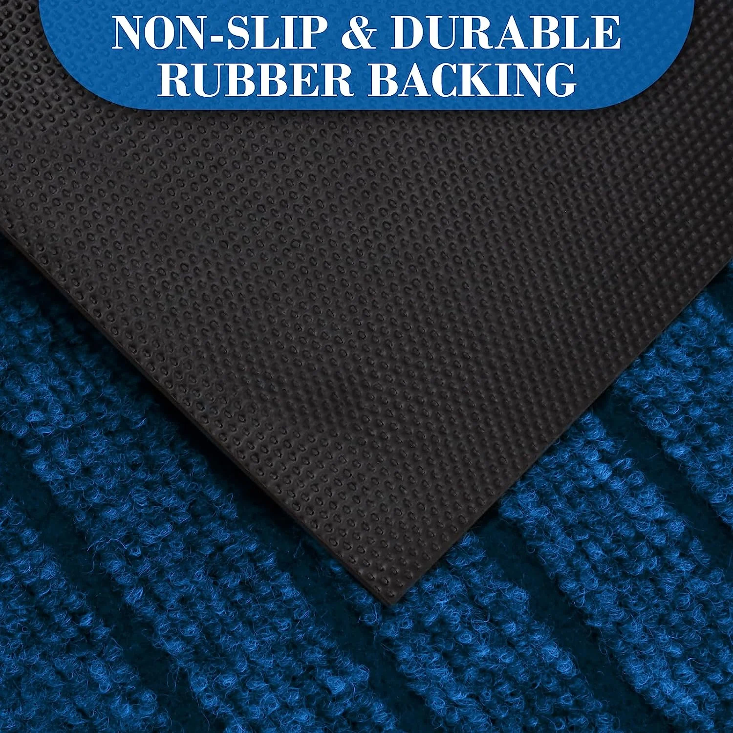 Rubber Outdoor Mats Blue