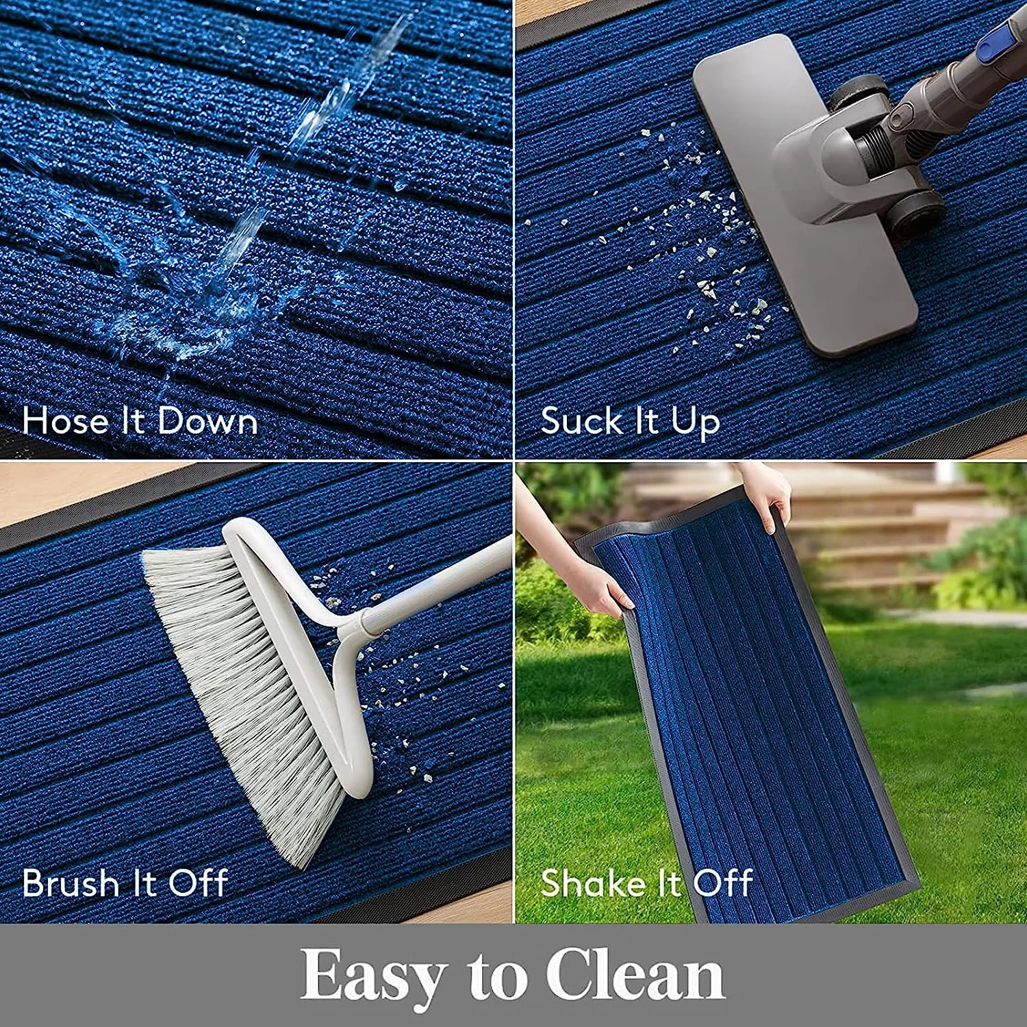 Rubber Outdoor Mats Blue